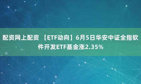 配资网上配资 【ETF动向】6月5日华安中证全指软件开发ETF基金涨2.35%